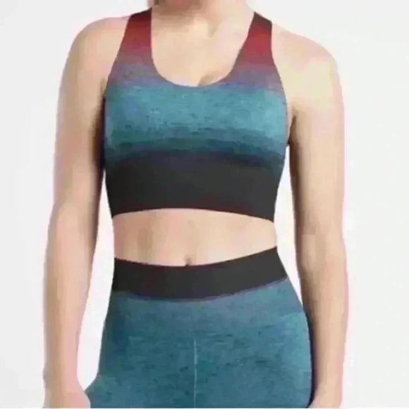 Athleta Ombré Rainbow Racerback Sports Bra XS - Picture 1 of 6